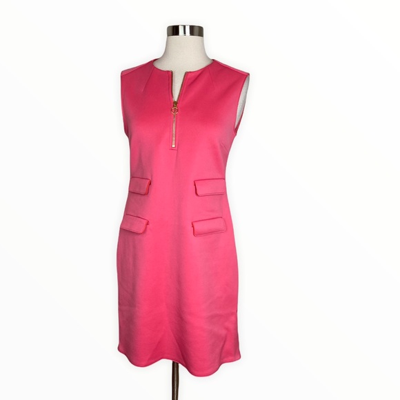 Tory Burch Dresses & Skirts - Tory Burch Women’s Sleeveless Scuba Mini Dress with Zipper & Flap Pocket